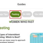 screenshot of guides tab from women who fast app-Intermittent Fasting to lose weight