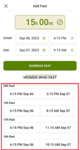 intermittent fasting calculator women who fast app options for different fasting times